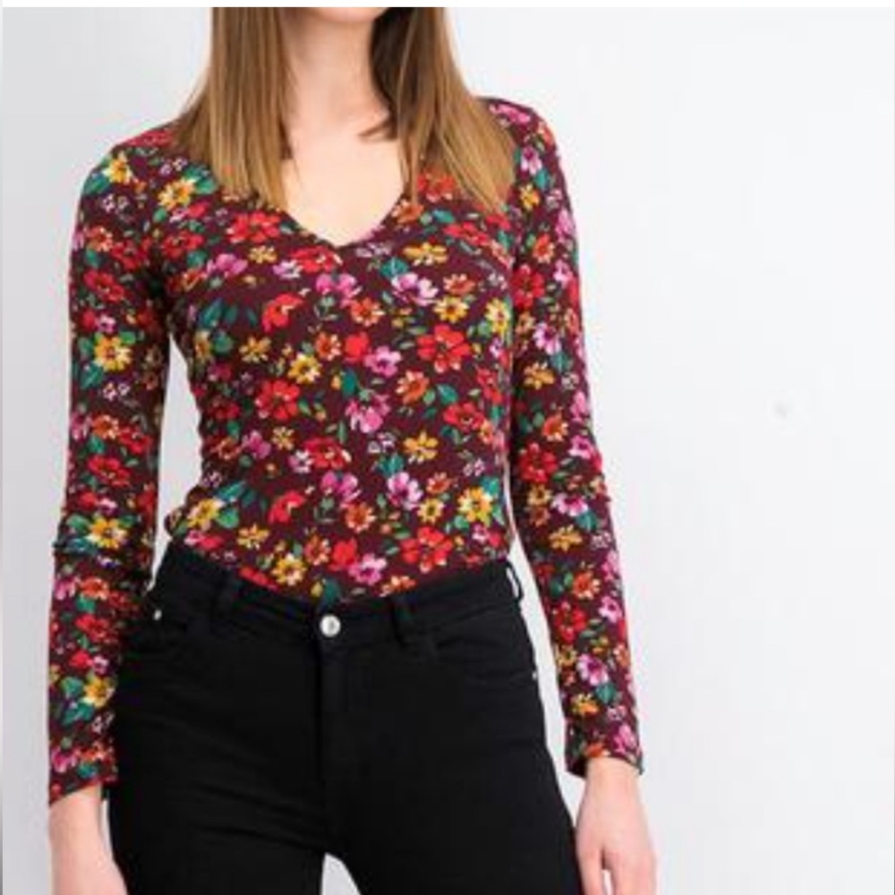 Bershka Floral Bodysuit